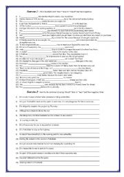 English Worksheet: must and should 