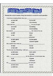 English worksheet: REVISION