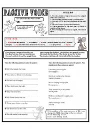 English Worksheet: PASSIVE VOICE