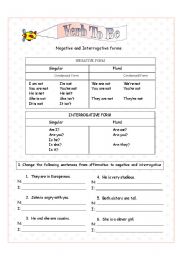 English Worksheet: verb to be