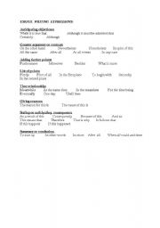 English Worksheet: Useful writing expressions