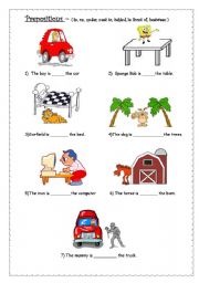 English Worksheet: prepositions