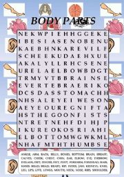 BODY PARTS WORDSEARCH