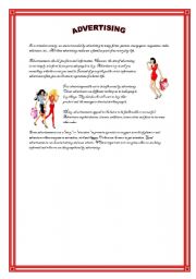 English Worksheet: ADVERTISING