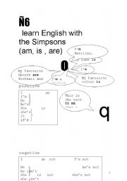 English worksheet: Verb to be