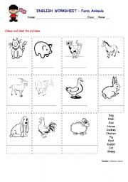 English Worksheet: Farm Animals