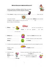 English Worksheet: BrE vs AmE 2