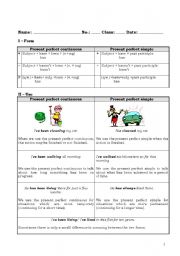 English Worksheet: Present perfect simple vs present perfect continuous