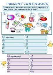 English Worksheet: PRESENT CONTINUOUS