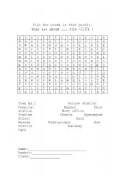 English worksheet: puzzle