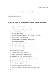 English worksheet: Grammar Worksheet