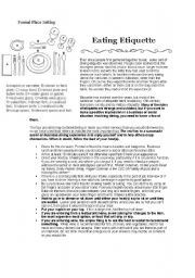 English Worksheet: Eating Etiquette