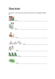 English worksheet: There is/are