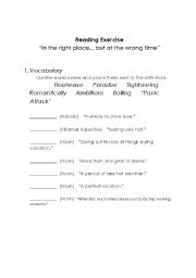 English worksheet: Reading excercise