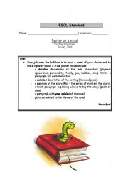 English Worksheet: Book report