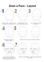 English worksheet: How to Draw a Face