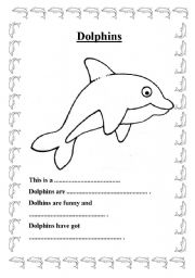 English worksheet: DOLPHINS