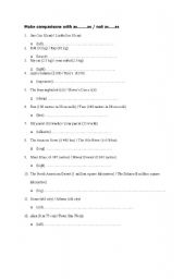 English Worksheet: comparison