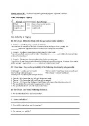 English Worksheet: Modal Auxiliaries