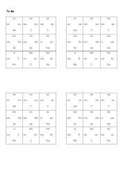 English Worksheet: to be puzzle