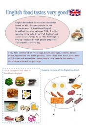 English Worksheet: ENGLISH BREAKFAST