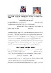 English Worksheet: Shooting an Elephant - Orwell (Part 3)