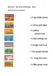 English worksheet: We all go traveling by