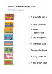 English Worksheet: We all go traveling by