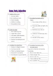 English worksheet: Noun,Verb,Adjective