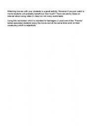 English Worksheet: Using video (movie)