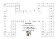English Worksheet: Irregular Verbs, Game board 