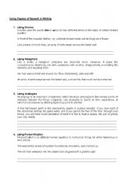 English worksheet: figures of speech