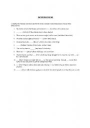 English worksheet: determiners