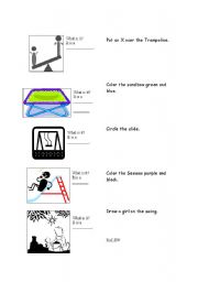 English Worksheet: What is it? A playground