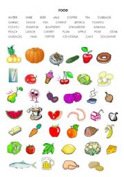 English Worksheet: food