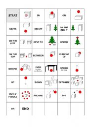 English Worksheet: Prepositions game