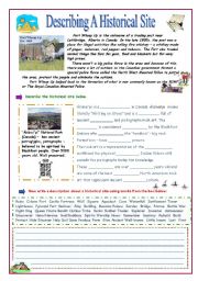 English Worksheet: Describing a Historical Site