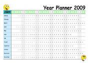 English Worksheet: Year Planner 2009