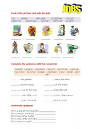 English Worksheet: JOBS