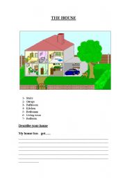 English worksheet: The house