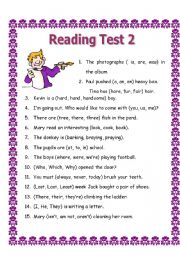 English Worksheet: Reading Test