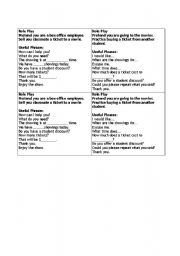 English Worksheet: Roleplay: Buying Movie Tickets