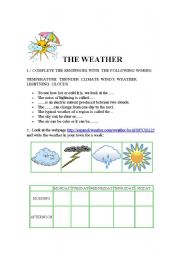 English worksheet: the weather