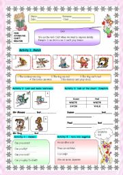 English Worksheet: CAN-CANT