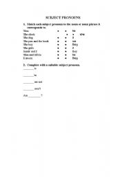 English Worksheet: Subject Pronouns