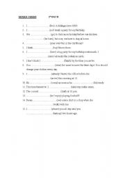 English worksheet: mixed verbs