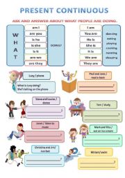 English Worksheet: PRESENT CONTINUOUS