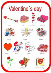 English Worksheet: Valentines day.