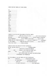 English worksheet: past simple