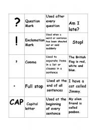 English Worksheet: puctuation 